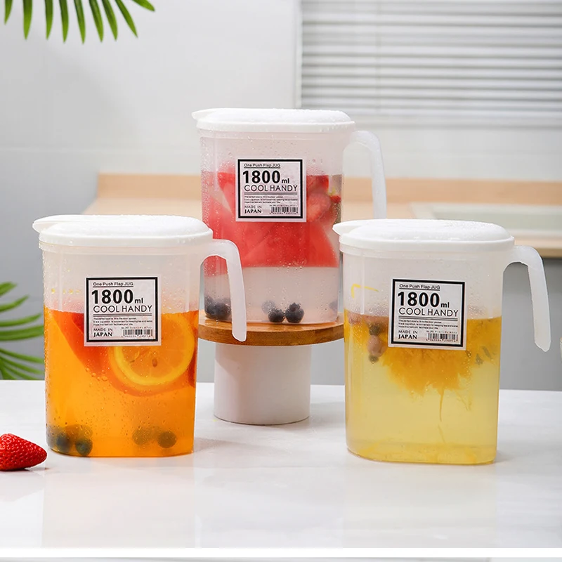 2022 Hot selling Plastic Simple Cold Kettle Set Household Cold Water Juice Cup Kettle Teapot Refrigerator Iced Kettle