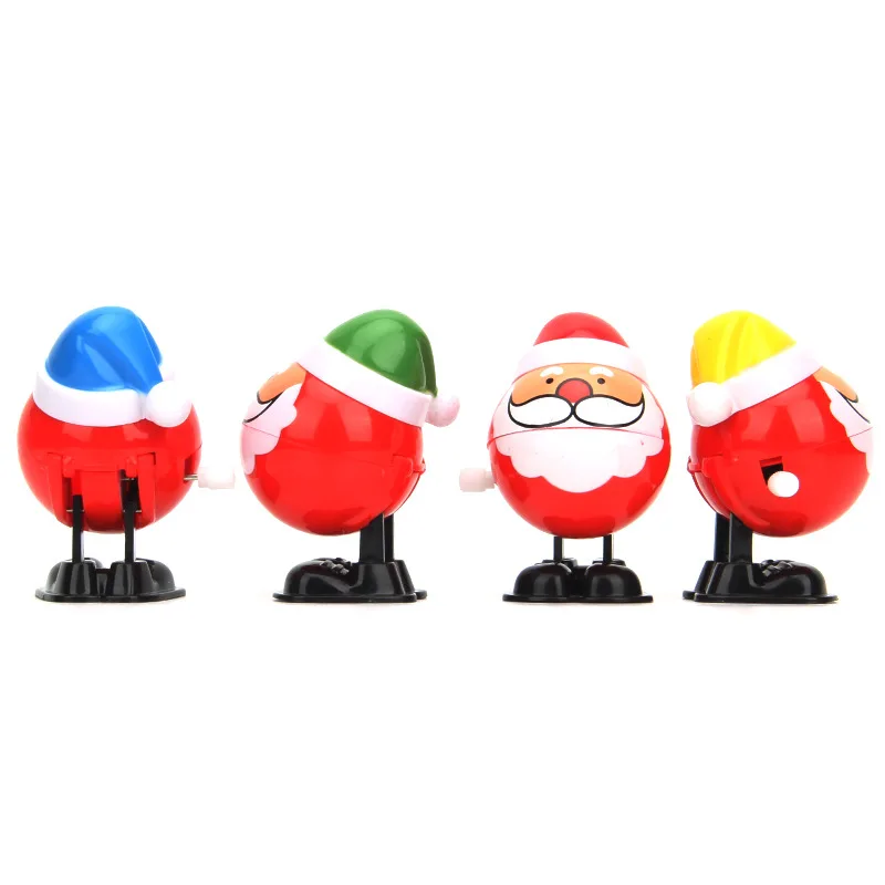 Cheap Wholesale Christmas Wind up Toys Children Plastic Santa Snowman Deer Christmas Tree Winding up Toys for Gifts