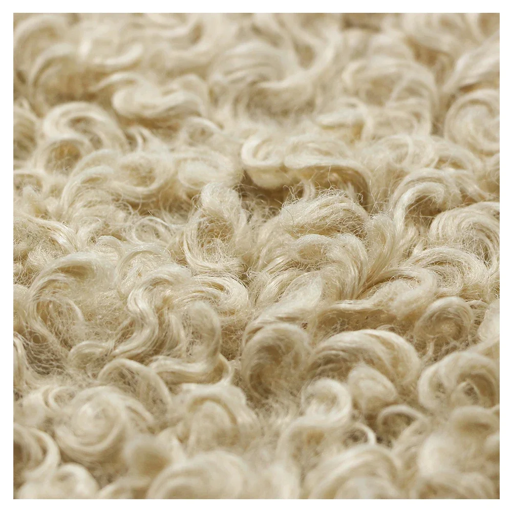 curly Sherpa print custom 100% polyester weft knit 20 millimeter 200D/30F heavy 650g fabric