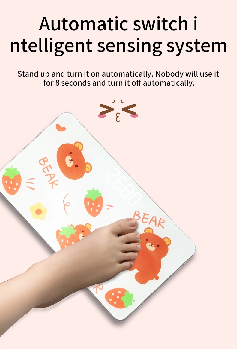 Умные весы цифровые электронные для ванной комнаты