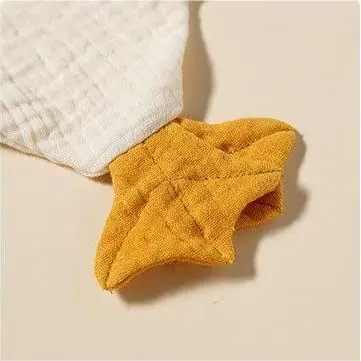 New Design 100% Cotton Crepe Lovely Goose Babi Appease Towel Baby Comforter Baby Security Blankets