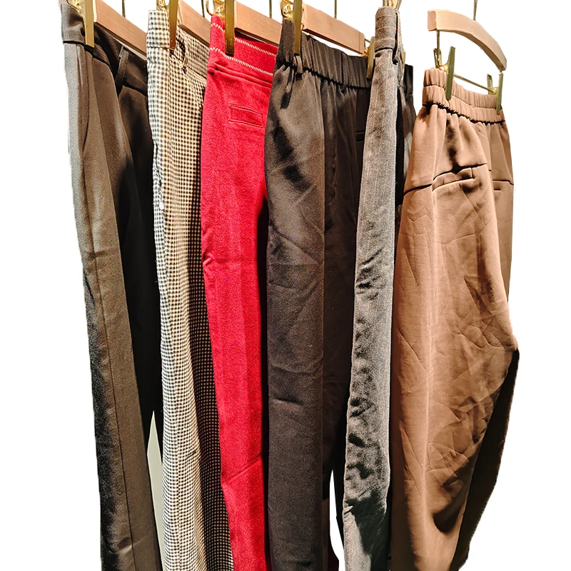 Guangzhou factory supplier summer clothes used lady cotton pants ukay bales  for wholesale
