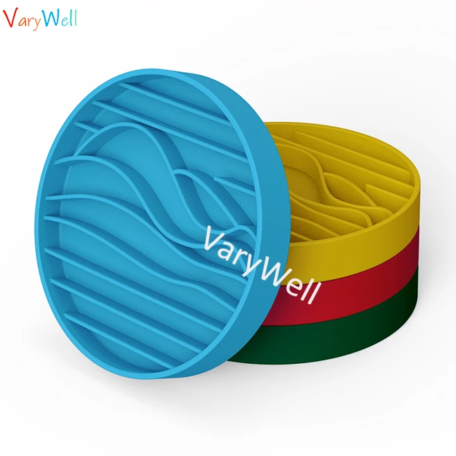 2024 buttercream hue beach wave beige Interactive BPA-Free Silicone Lick Bowl Dog Slow Feeder Bowl for Dogs for Healthy Eating