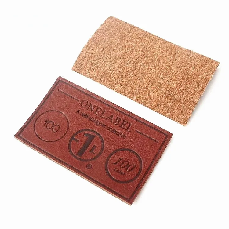Embossed Repair Badges Factory Custom Brand Logo Real Genuine Leather Jeans Patches Labels for Clothing Decoration