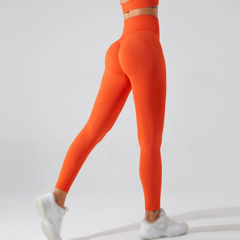 Quick Dry Nylon Spandex Leggings Seamless Breathable Leggings Gym Tight Pants Yoga Leggins For Women