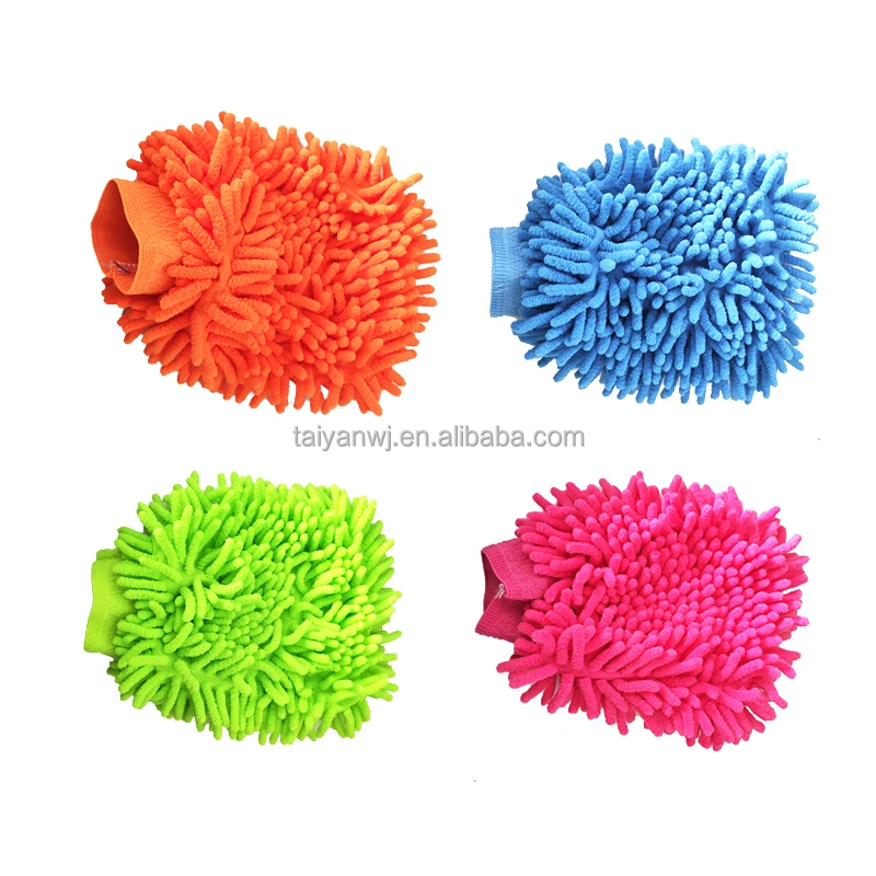 Double-sided microfiber Chenille car cleaning beauty Mitts
