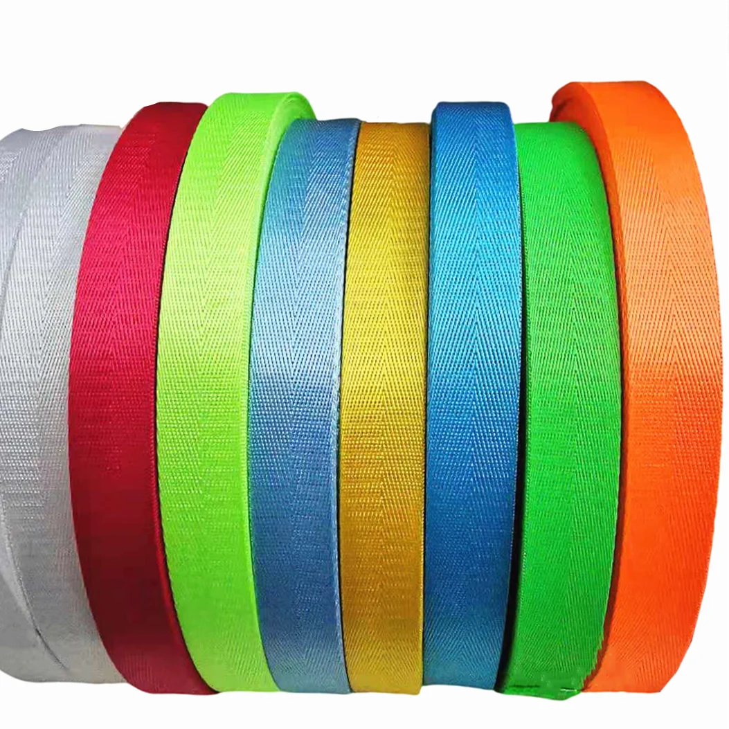 37 years Factory Sell 20/25/32/38/50mm herringbone webbing straps woven webbing polyester nylon webbing for belt custom belt