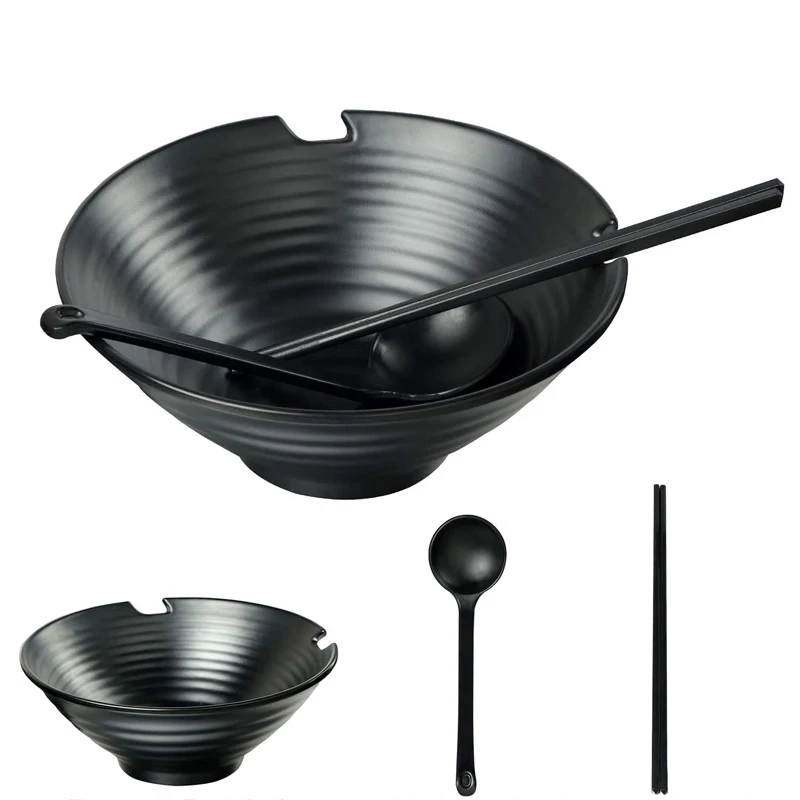 Hot Selling Melamine Ramen Bowl With Wholesale Price Noodles And Chopsticks And Spoons Melamine Set