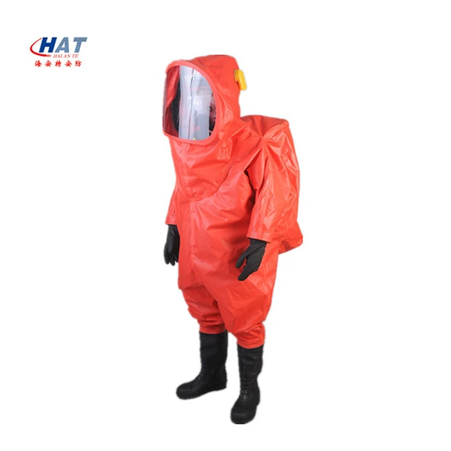Factory price Chemical Protective Suit for Firefighters Heavy type hazmat protective suits