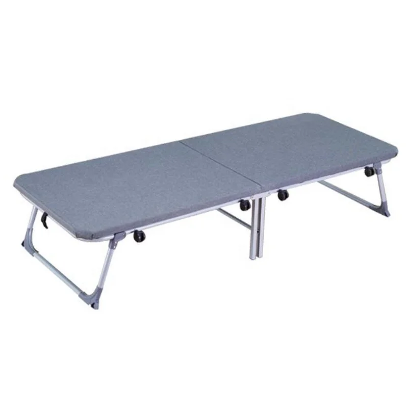 Compact lightweight double folding camping bed foldable hospital bed hotel add bed