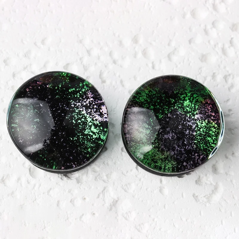 Glass Ear Tunnel Wholesale Body Piercing Jewelry Fashion Ear Plug Earrings Large Gauge Tunnel