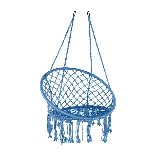 Лидер продаж, черный нейлоновый сетчатый гамак, качели-стул, простой портативный гамак макраме для помещений