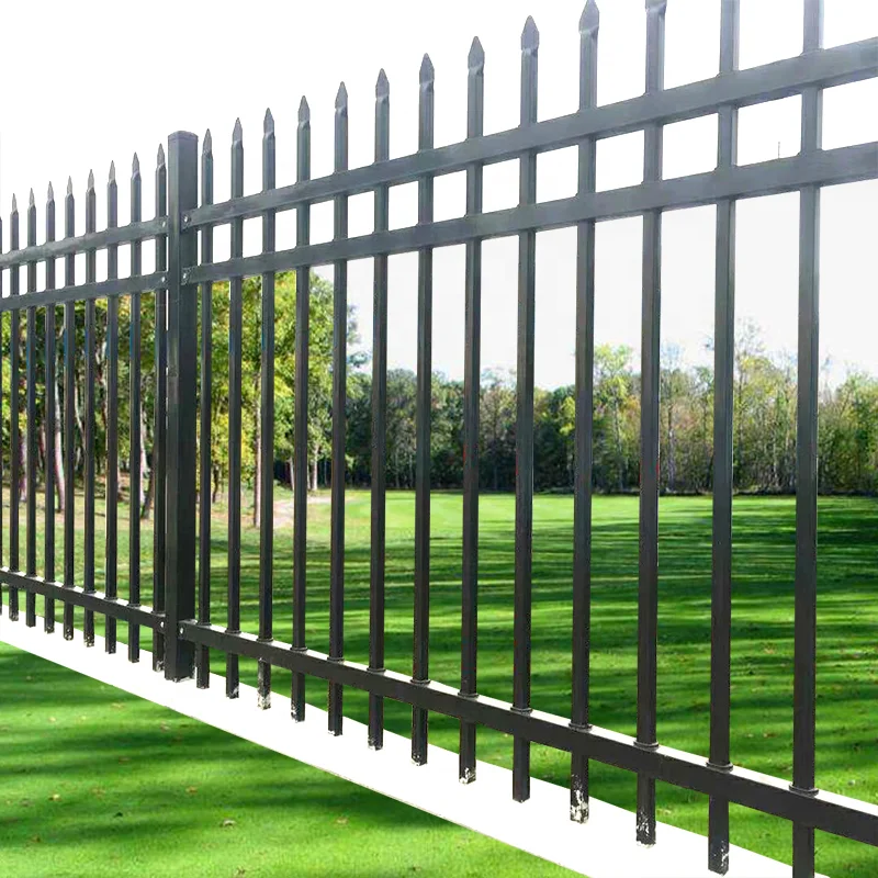 High Quality Aluminum Picket Fence Easily Assembled Outdoor Black 6ft X 8ft Zinc Garden Aluminum Fence