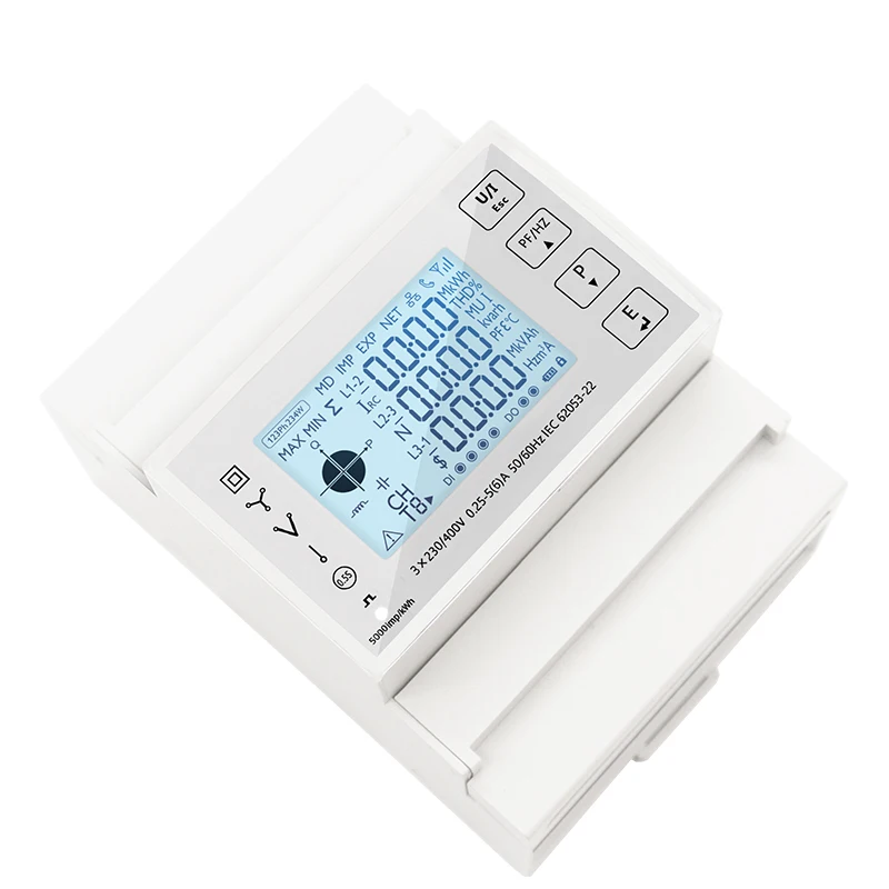 Three Phase DIN Rail Multi-function Energy Meter With RS485 Modbus SDM TAC4300 CT Connected
