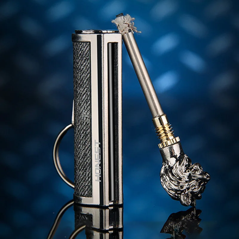 Luxury Smoking Accessories Leopard Lion Snake Skeleton Shape Friction Ignition Cigarette Cigar Lighters Permanent Match Lighter