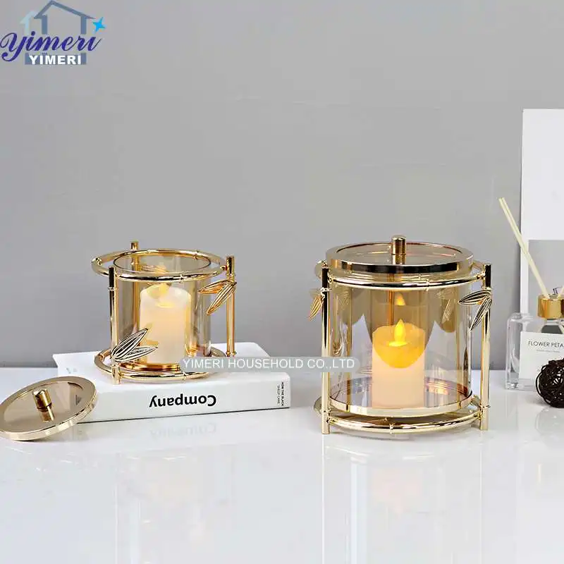 wholesale fancy bamboo leaf design unique glass amber glass containers large sweet candy jars