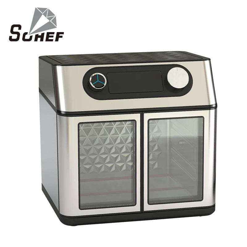 Best 2022 Premium Toaster Air Fryer Oven without Oil Free SS visible window and touch panel double door air fryer without handle