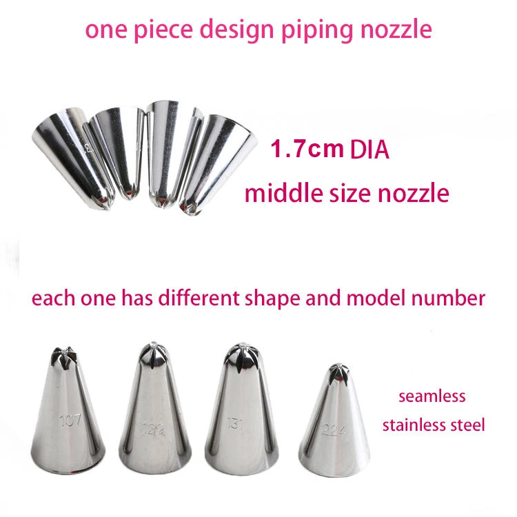 Stainless Steel Cake Decorating Icing Piping Russian Nozzle Tulip Flower Shape Cream Pastry Tips Nozzle