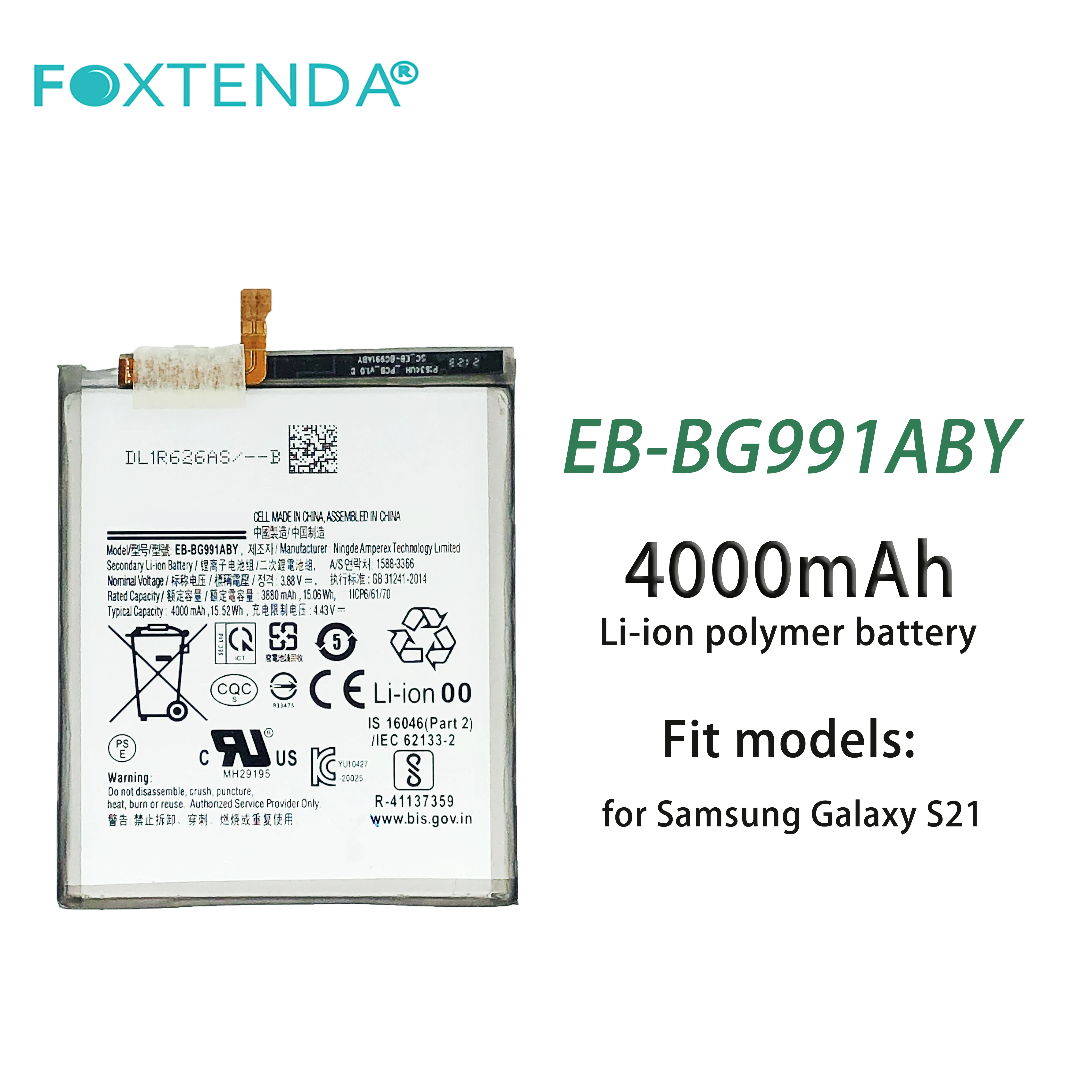 AAA grade original quality bis certificate EB-BG991ABY 4000mAh mobile inbuilt battery for Samsung Galaxy S21 EB-BG991ABY