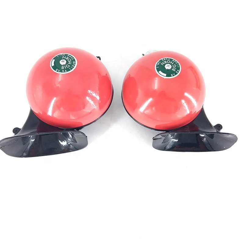 12V 125dB Red Horn Loud Truck Vehicle Electronic Snail Horn Trumpet