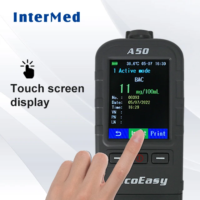 New Portable  Alcohol Breath Tester with Digital Display Screen USB Rechargeable Breathalyzer Analyzer High Accuracy A50