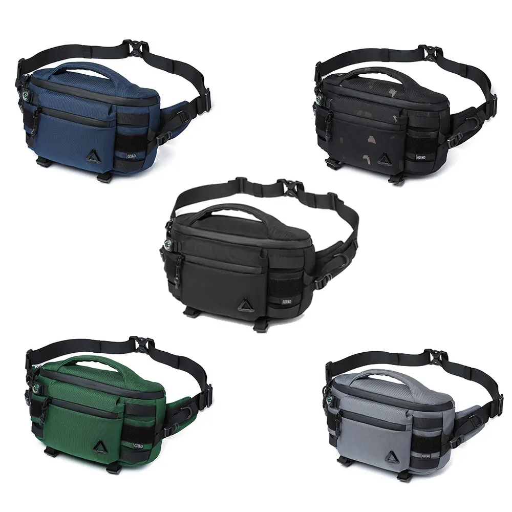 OZUKO 9778 Waterproof Sling Bag Crossbody Waist Bag High Quality Multi-functional Fanny Pack  Waterproof Men Chest Bag For Men