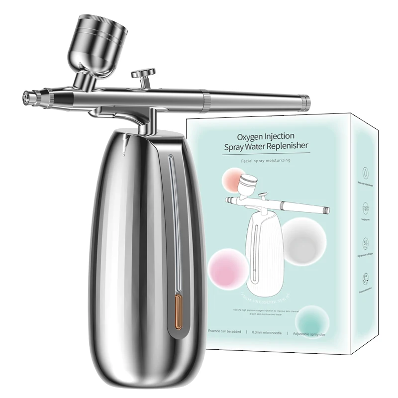 Nano Water Jet Hydro Portable Skin Care Device Facial Gun Moisturizing Injector Oxygen Spray Household Free Spare Parts Z24