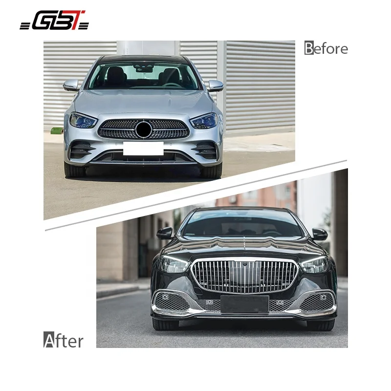 GBT 2022 новые аксессуары для Facelift передний/задний бампер губа решетка выхлопная труба комплект кузова 2021 Mercedes Benz E63 W213 M Модель