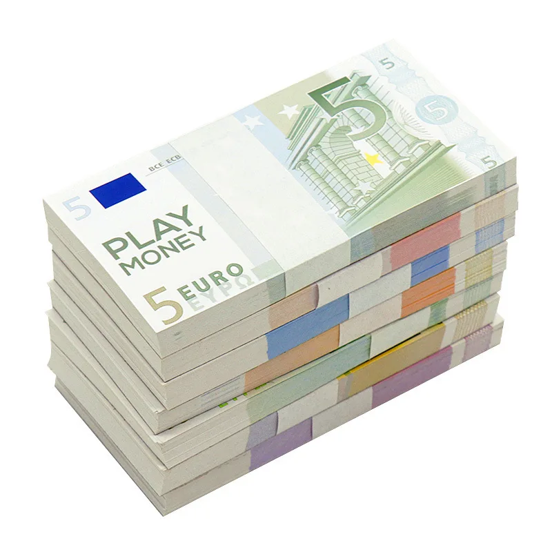 Banknotes Paper Prop Money One Stack 100 Pcs Euro Bills Realistic Play Money for Movie Props
