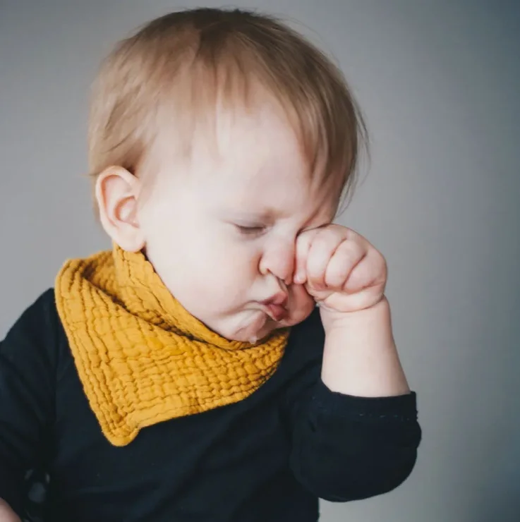 Custom Organic Muslin baby bibs Adjustable Button Reusable Bandana Bibs Super Soft Waterproof Multi Use Cotton bibs