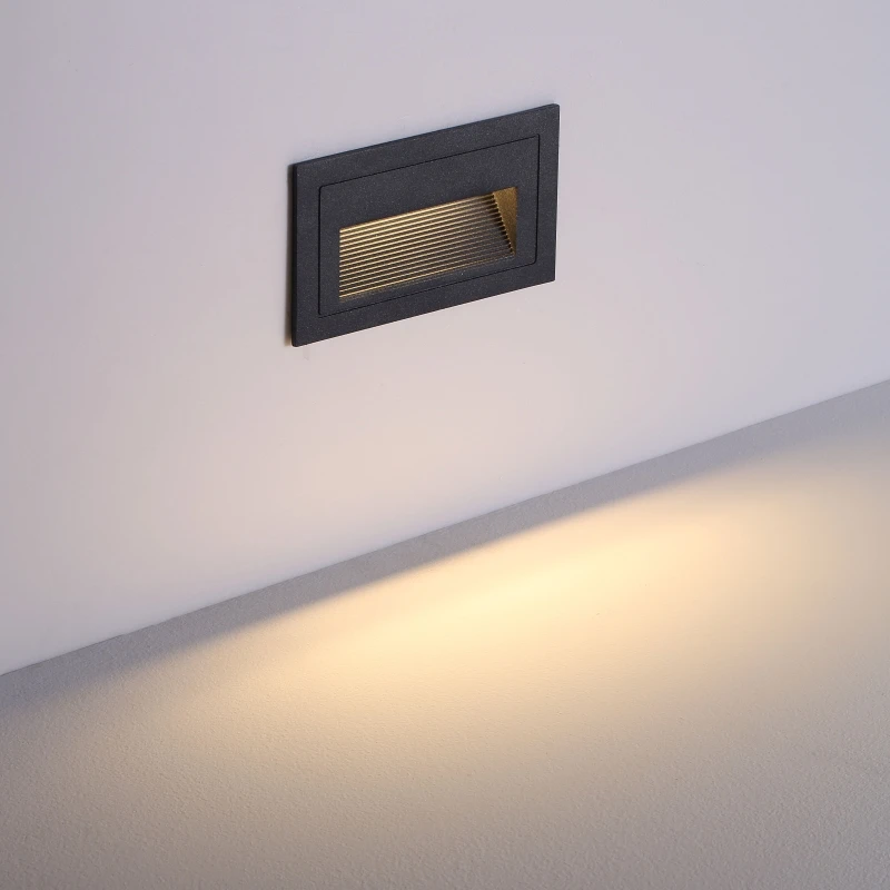 PASSUN exterior lighting waterproof ip65 aluminum wall recessed 84x84mm square led step light