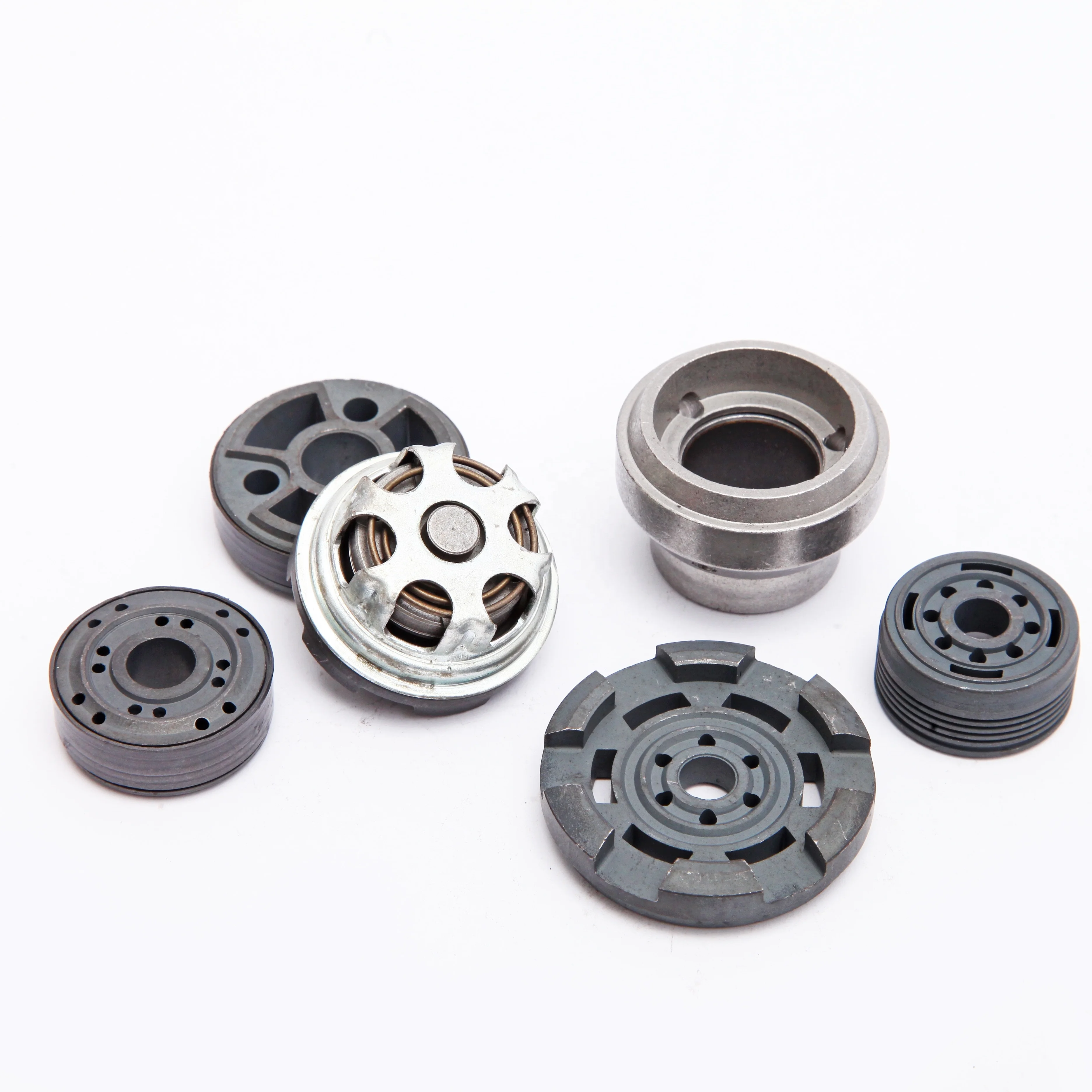 Customized Fe-C-Cu powder metal sintered parts piston & base valve & rod guide Shock absorber components