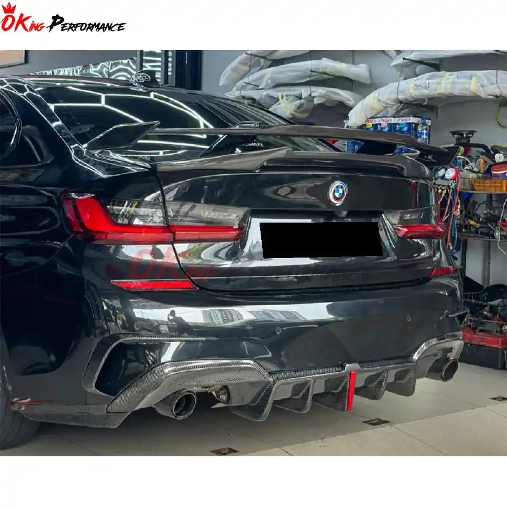MP GT Style Rear Spoiler For BMW 3 Serises G20 Carbon Fiber GT Wing