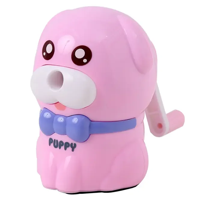 Hot Sale Plastic Cartoon Animal Shaped Pencil Sharpener Set with Kindergarten Primary Student