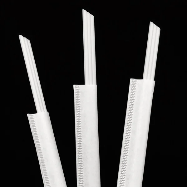 Coffee Stirer Straw 6mm Custom Individual Packing White PLA Three-hole Straw for Beverage