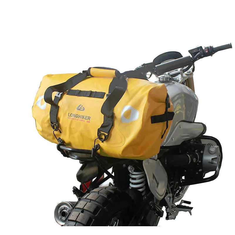 Мотоциклетная Водонепроницаемая задняя Сумка рюкзак для езды на мотоцикле шлем ремешок