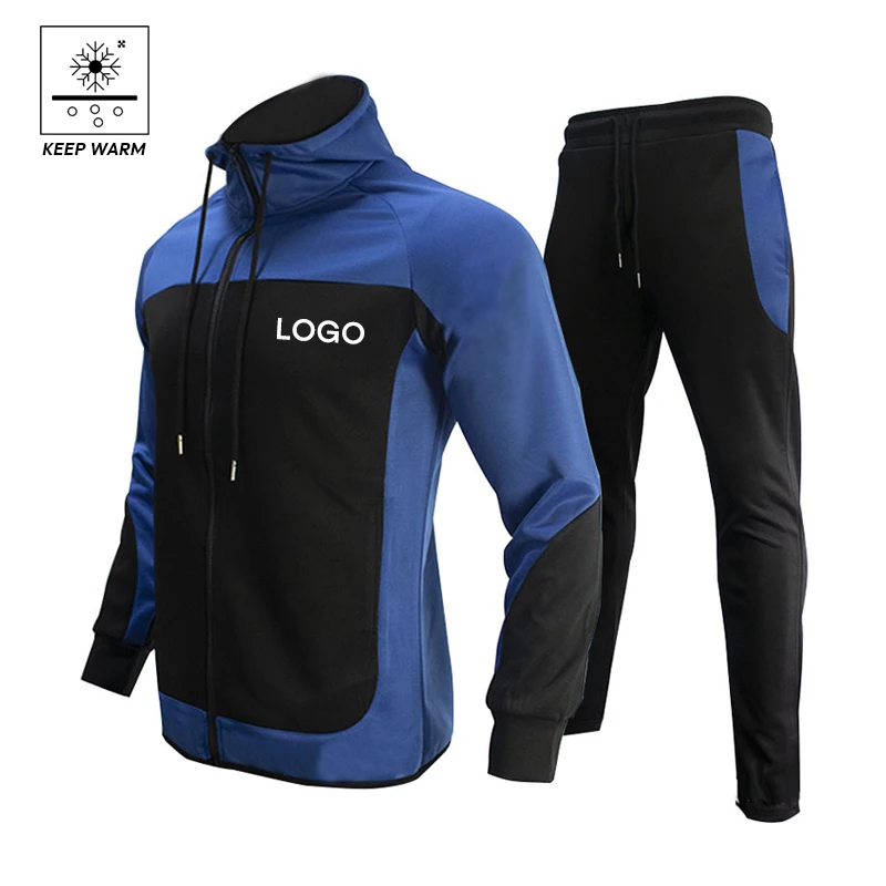 Wholesale Sport Track Suits Custom Tech Fleece Zipper Hoodie Sweatsuit Men Jogging Design Your Own Tracksuit