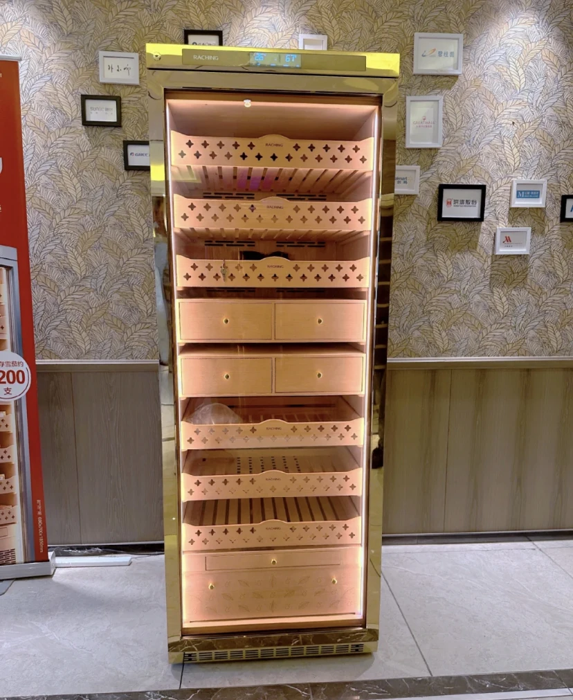 Raching MON5800A Black Cigar Humidor Cigar Cooler 3000-4000 Cigars Big Capacity Cabinet For Commercial Household