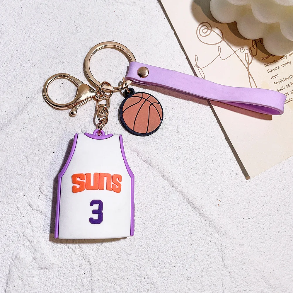 Wholesale Wrist Straps Keychain 3D Car Pendant Bag Backpack Key Ring Chain PVC Rubber Football Keychain