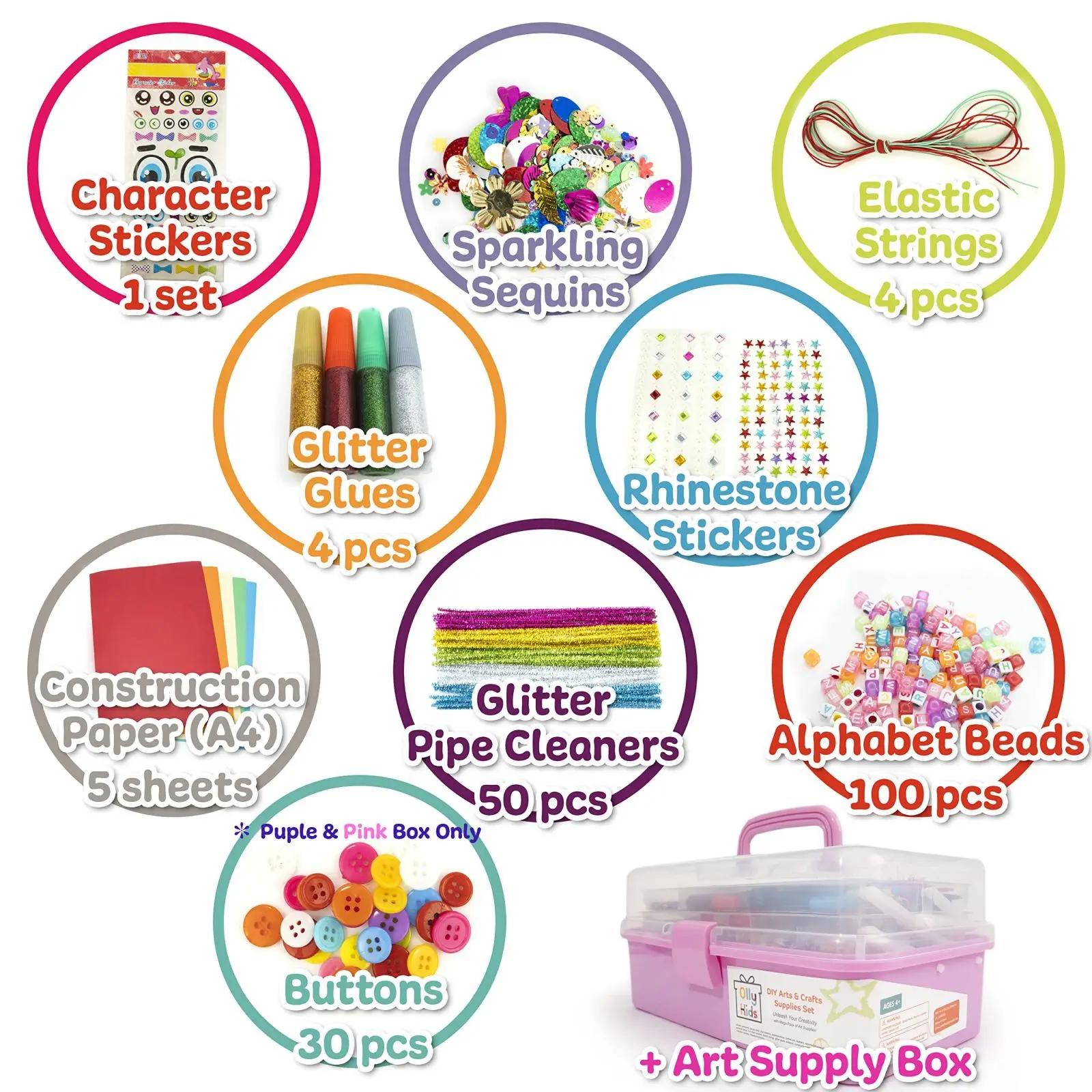 1500+ Pcs Art and Craft Supplies All In One Crafting Kit DIY Kids Crafts for Handmade Projects