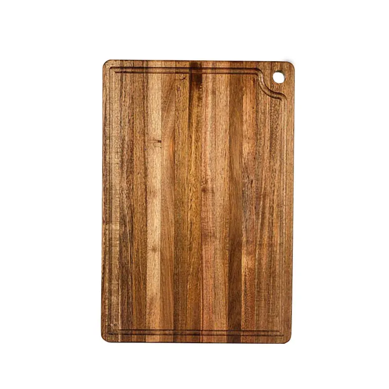 TAOTAOJU factory Высококачественная разделочная доска из твердой древесины с крючком квадратная разделочная доска деревянная разделочная доска из акации