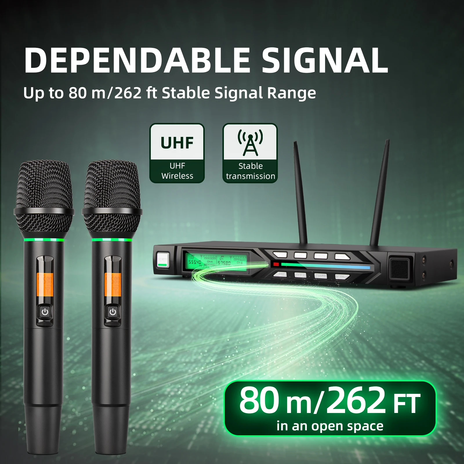 R7 Professional Wireless Microphone Set UHF Stage Performance Equipment Noise Cancelling Outdoor Activities Karaoke