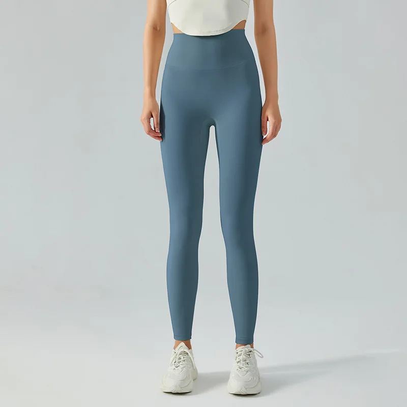 New nude high-waisted abdominal lulu yoga pants peach butt lift lulu yoga leggings running fitness skinny lulu sports pants