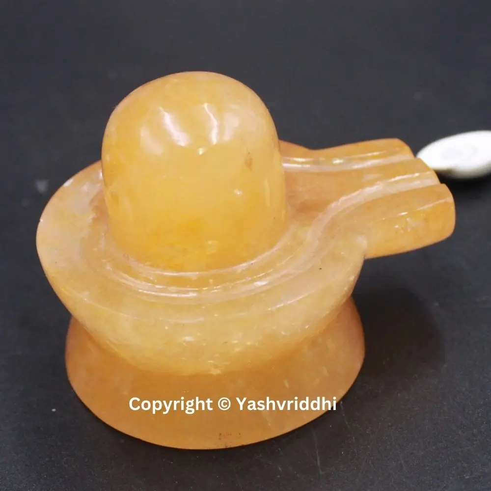 Citrine Shiva Lingam Healing Shivling Natural Citrine Shivling Idol Citrine Stone for Wealth and Abundance