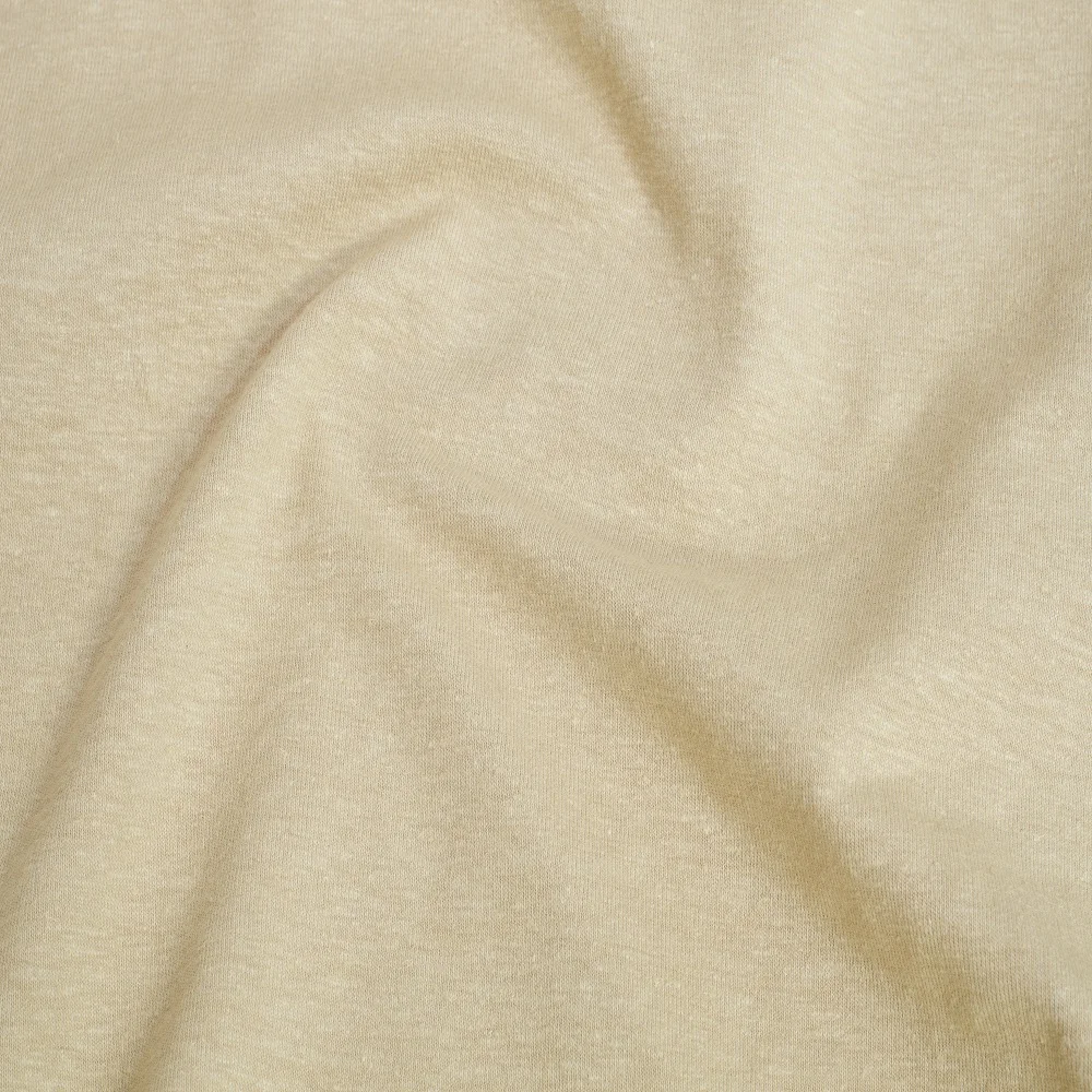 J1008# Wholesale hemp cotton suit jersey knit fabric 53%hemp 42%organic cotton 5%spandex knitted fabric for T shirt sport wears