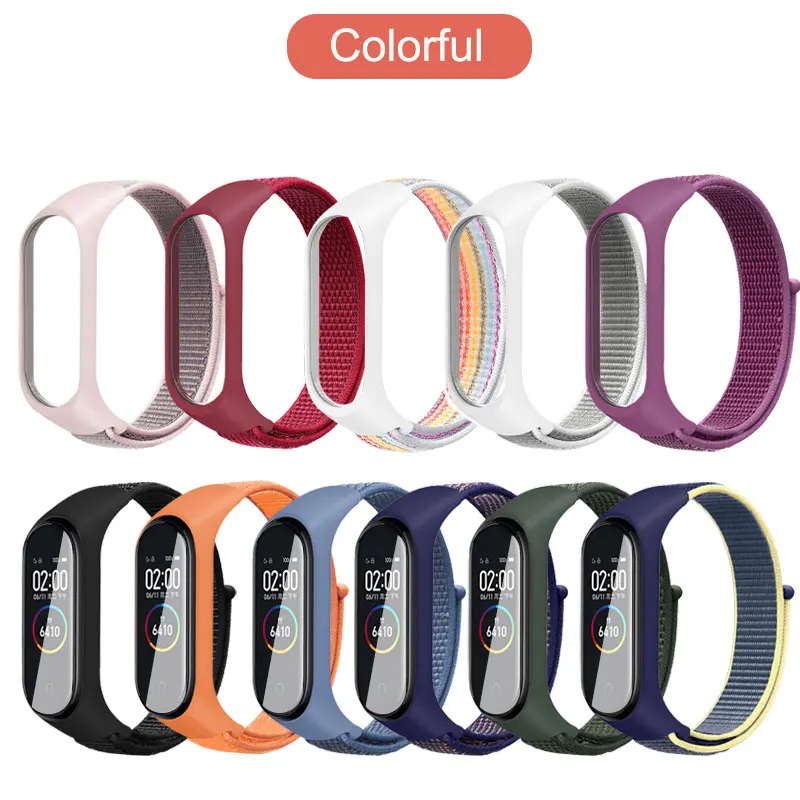Xiaomi Mi Strap 4 Sports Watch Band Nylon Ring Replaceable Wristband Xiaomi Mi Strap 3 Smart Watch Nylon Strap