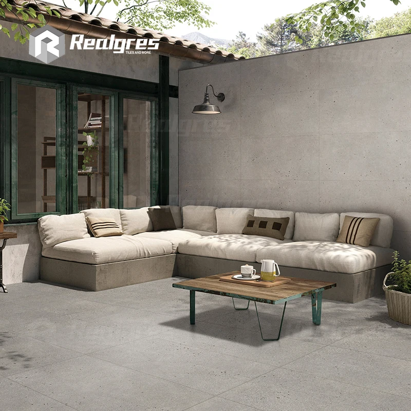 Modern Design Cement Matt 600x600 Grey Color Wall 24x24 Anti Slip Porcelain Terrazzo Floor Tile