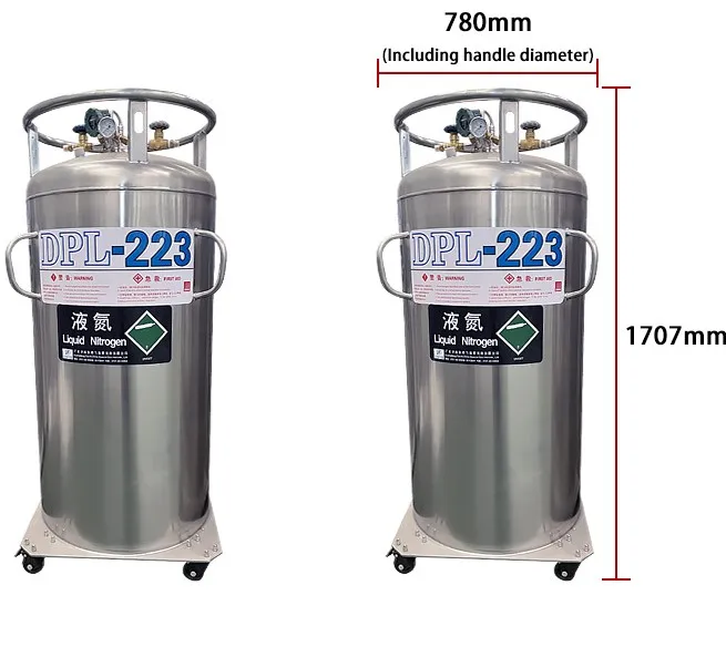 SCSG-design Liquid Nitrogen Cryogenic Dewar Cylinder 225L Cryogenic Dewar For Laboratory Test