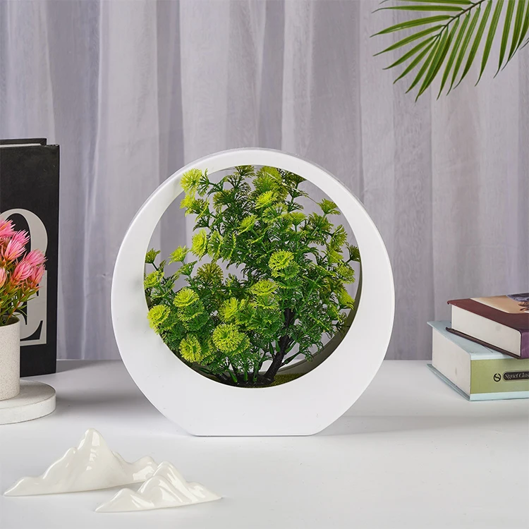 5 Small Lotus Simulation Small Bonsai Office Desktop Ornaments Home Decoration Multi-color Artificial Potted Plants With Lamp