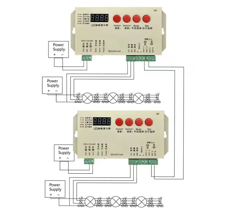 Светодиодный радиочастотный контроллер Беспроводное дистанционное управление 29 клавиш программируемый пиксельный для SD-карты K1000S K1000 ws2811